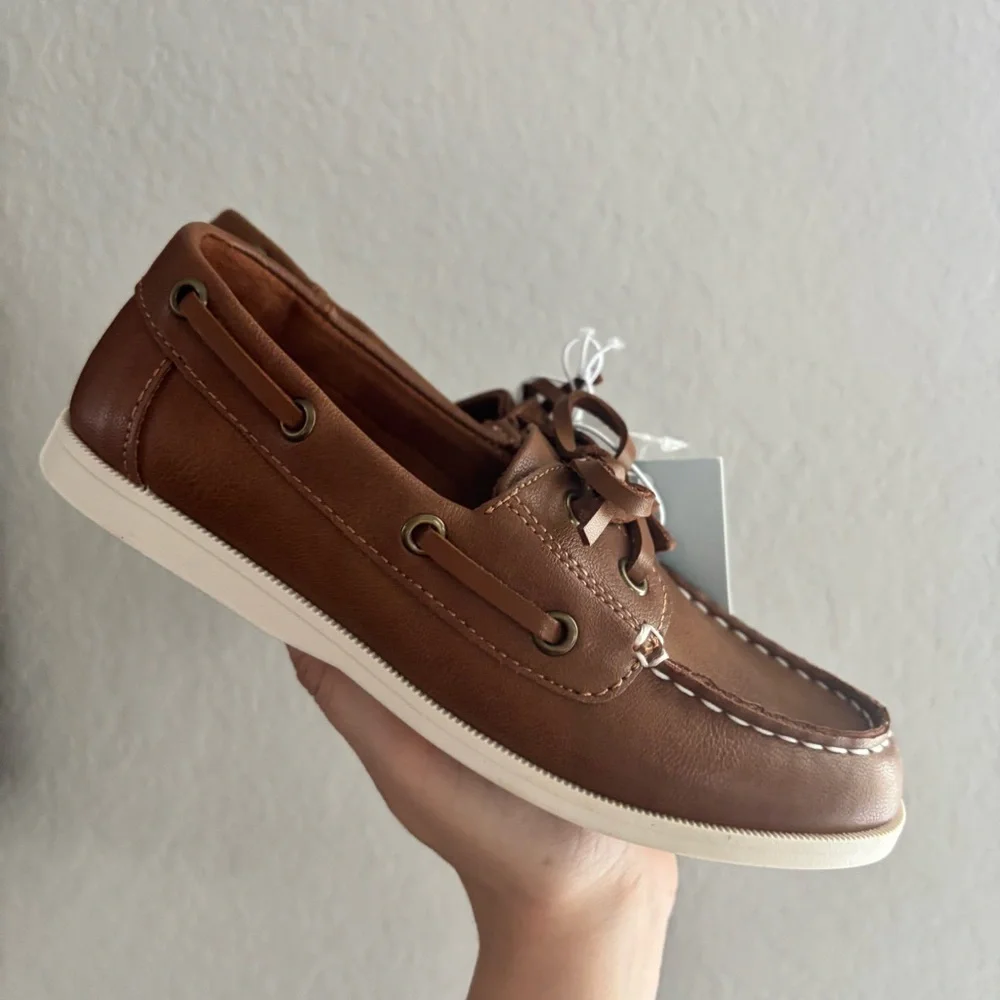 Cat & Jack Easton Cognac Brown Boat Shoes